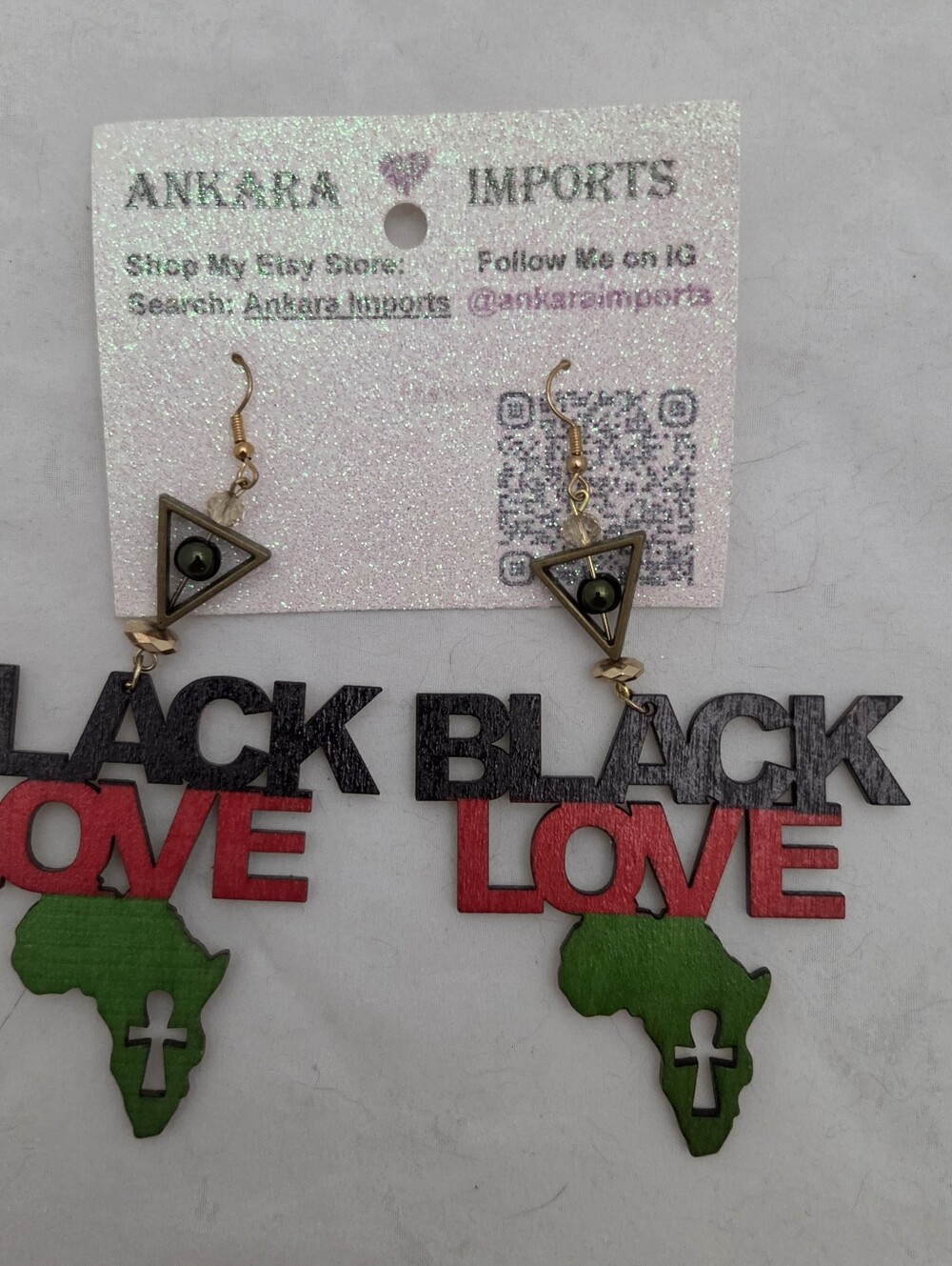 Black Love Earrings